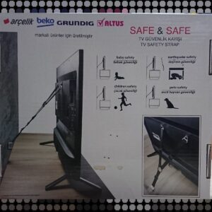 Tv-beyaz Eşya-mobilya V.b.sabitleme Ve Deprem Güvenliği Kayışı-metal Başlıklı-çelik Tokalı