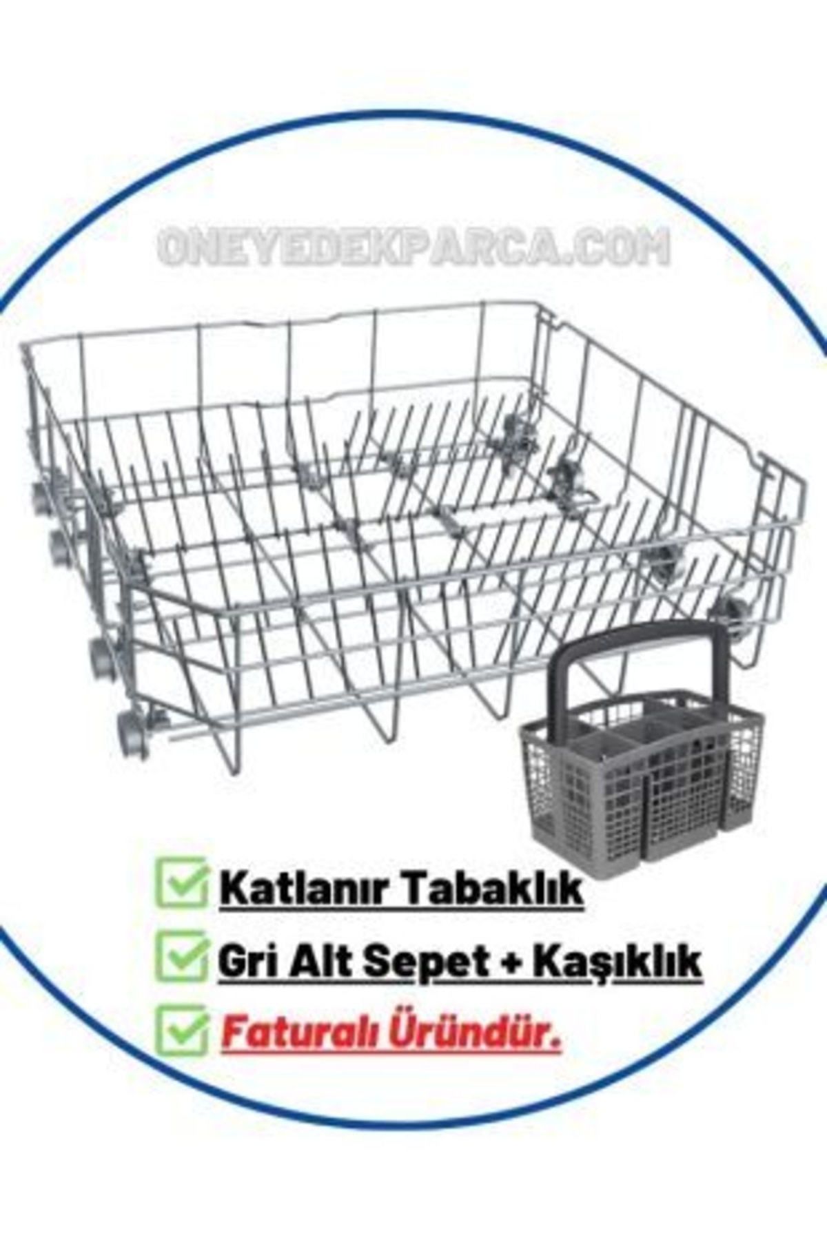 6241 S Bulaşık Makinesi Alt Sepet (gri)