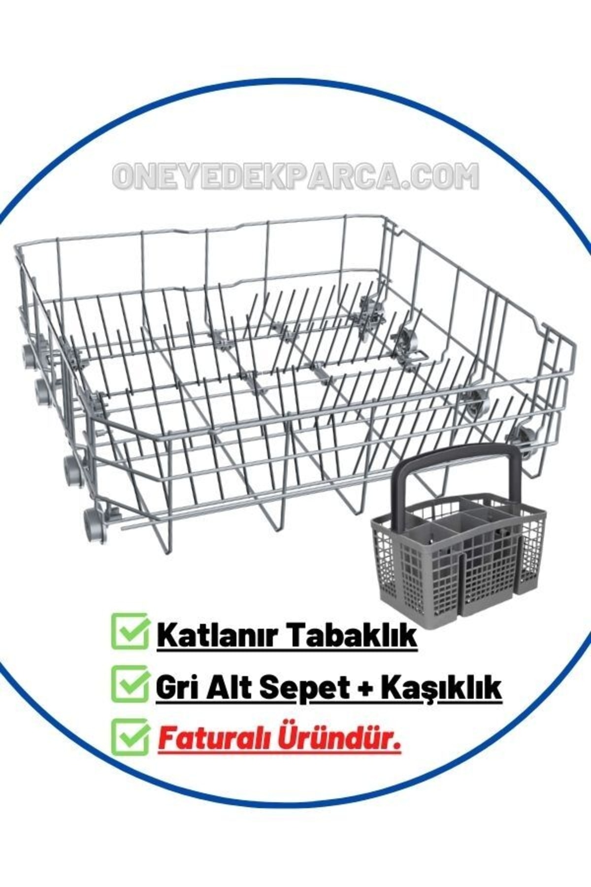 9281 Bulaşık Makinesi Alt Sepet (gri)