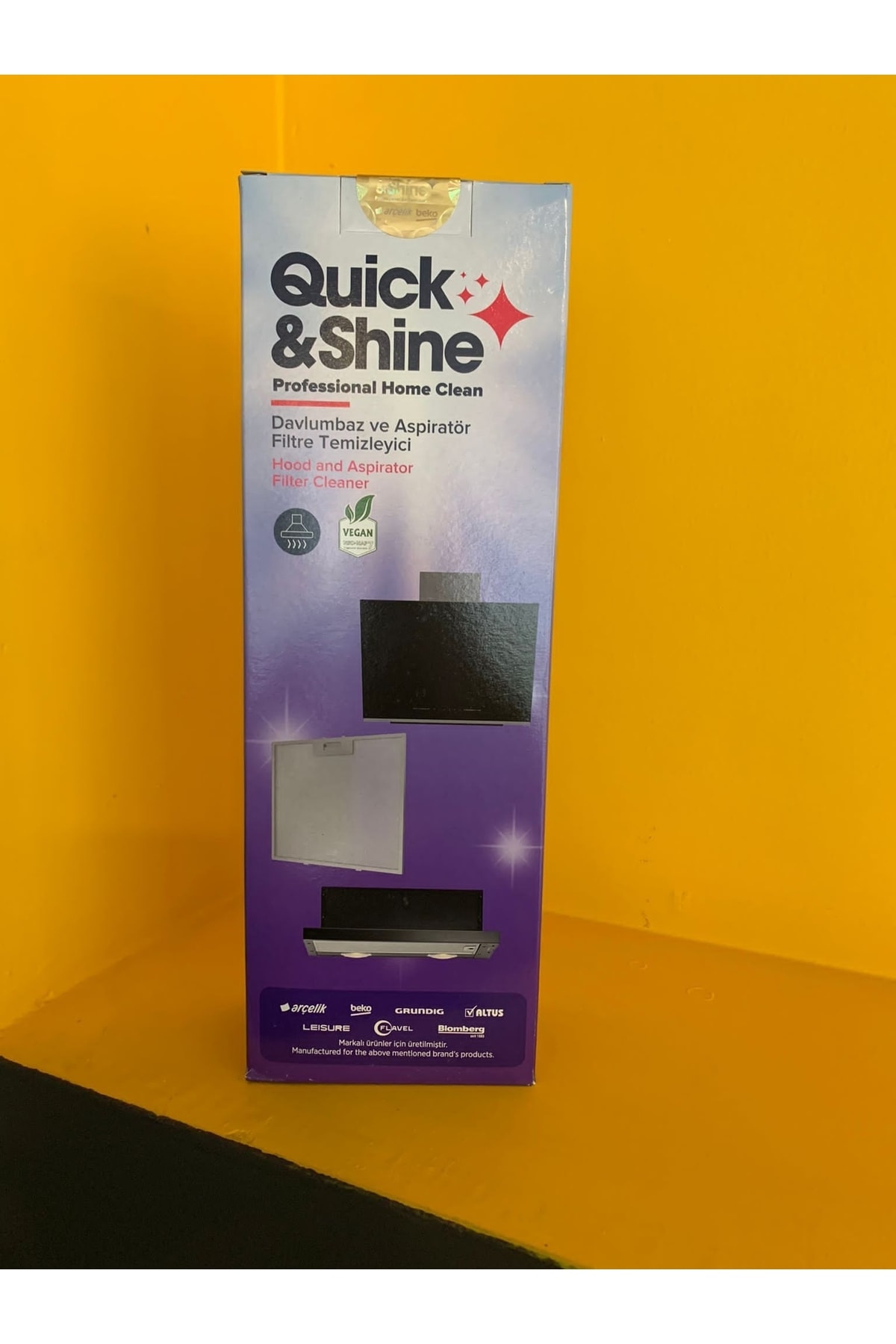 Quick&Shine - Quick Shine Davlumbaz Ve Aspiratör Filtre Temizleyicisi 500 ml - Davl16001 - Görsel 2